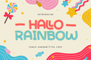 Hallo Rainbow | Fancy Handwritten Font