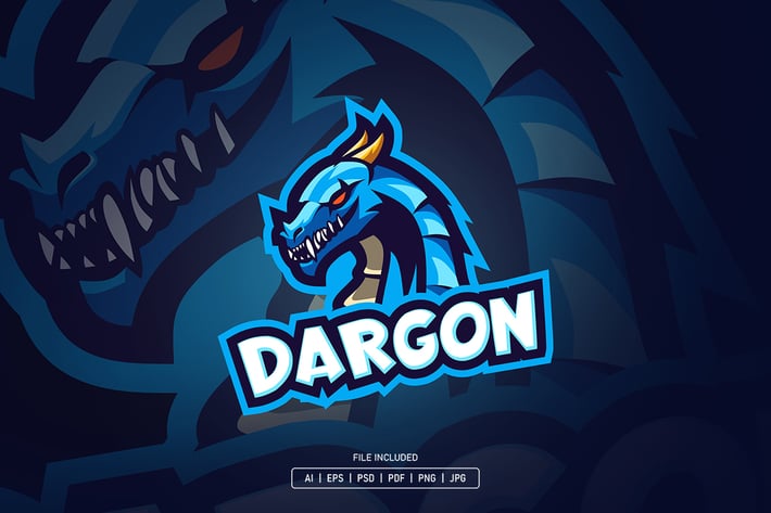 Blue dragon esport logo