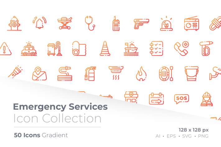 Emergency Service Gradient Icon