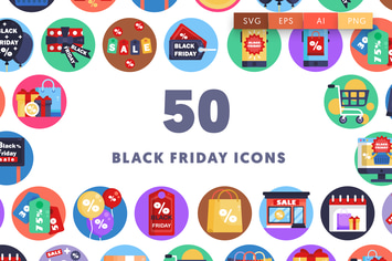 50 Black Friday Icons
