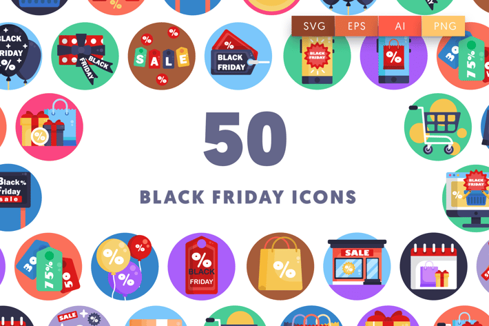50 Black Friday Icons