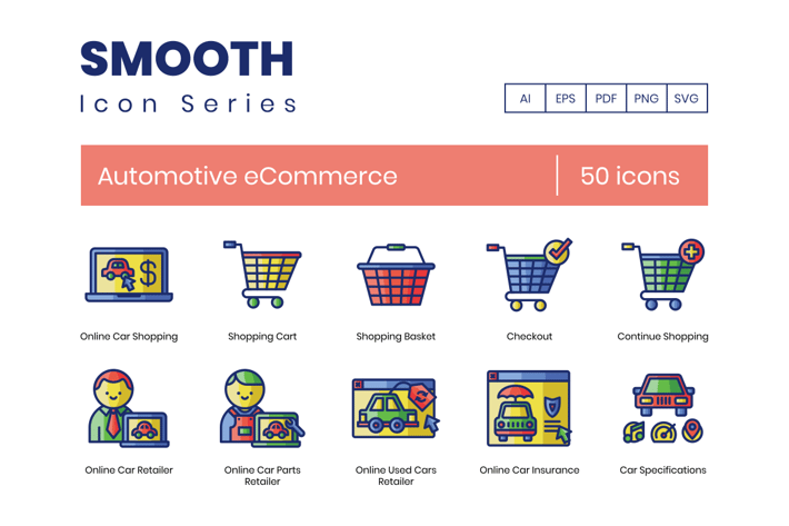 50 Automotive eCommerce Icons