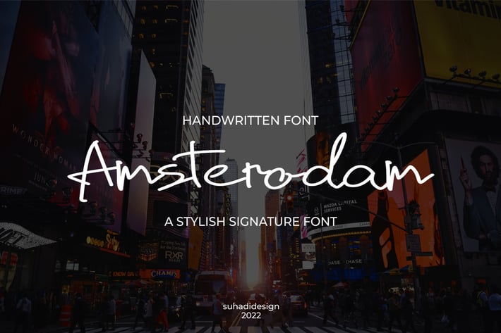 Amsterodam Handwritten Script Font
