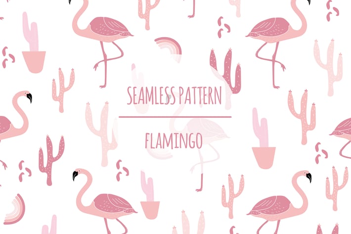 Flamingo – Seamless Pattern