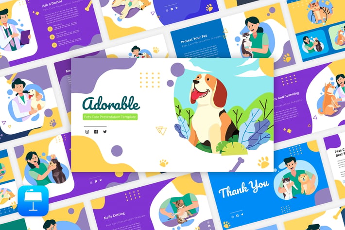 Adorable - Pets Care Keynote Template