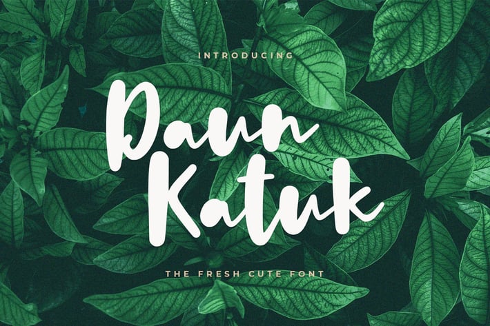 Daun Katuk - The Fresh Cute Font