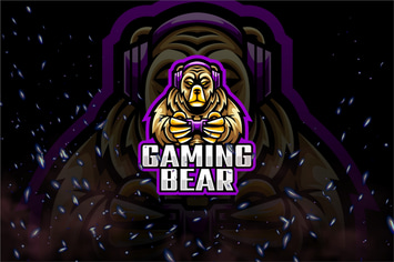 Bear Gaming E-Sport and Sport Logo Template