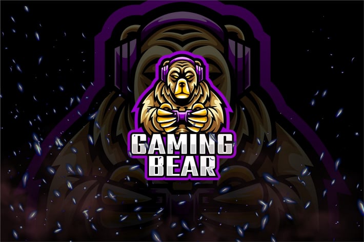 Bear Gaming E-Sport and Sport Logo Template