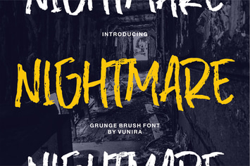 Nightmare | Grunge Brush Font