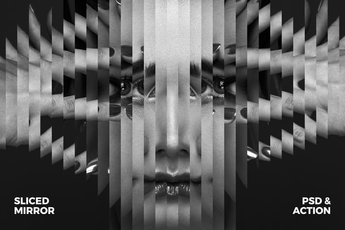 Sliced Mirror Photoshop Action