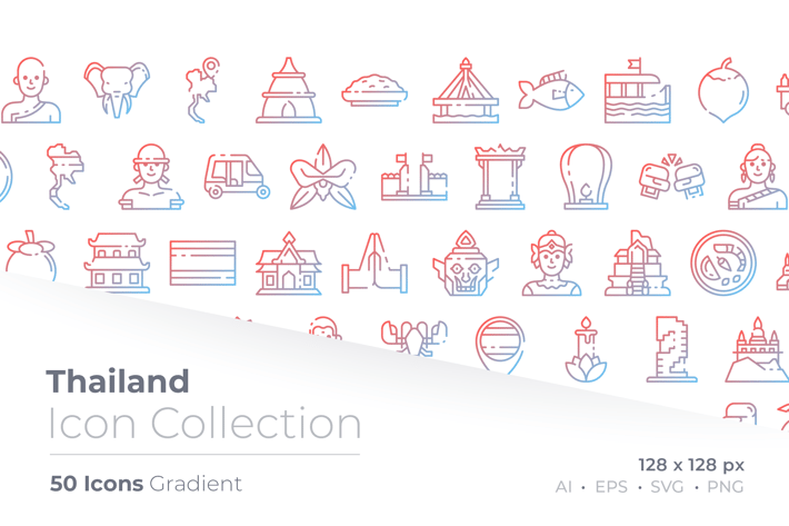 Thailand Gradient Icon