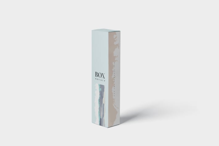 Box Mockup - Slim High Rectangle Shape