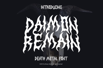 Daimon Remain - Death Metal Font