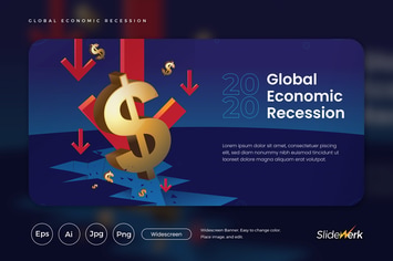 Global Economic Recession Vector Illustration