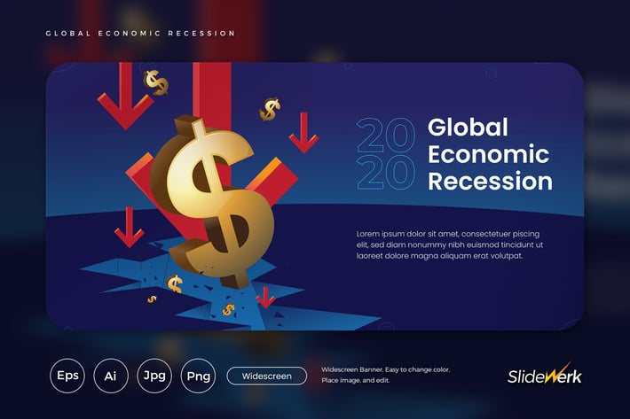 Global Economic Recession Vector Illustration