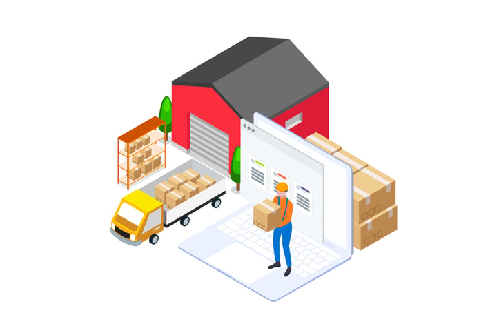Goods Management by Finance Isometric - FV