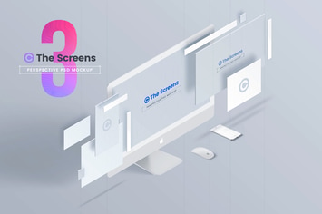 The Screens - Perspective PSD Mockup Template