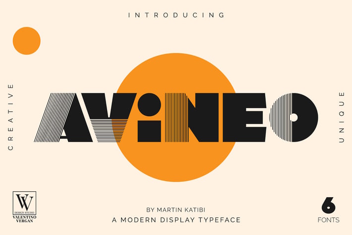 Avineo - Unique Display Typeface