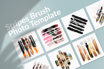  Stripes Brush Photo Templates