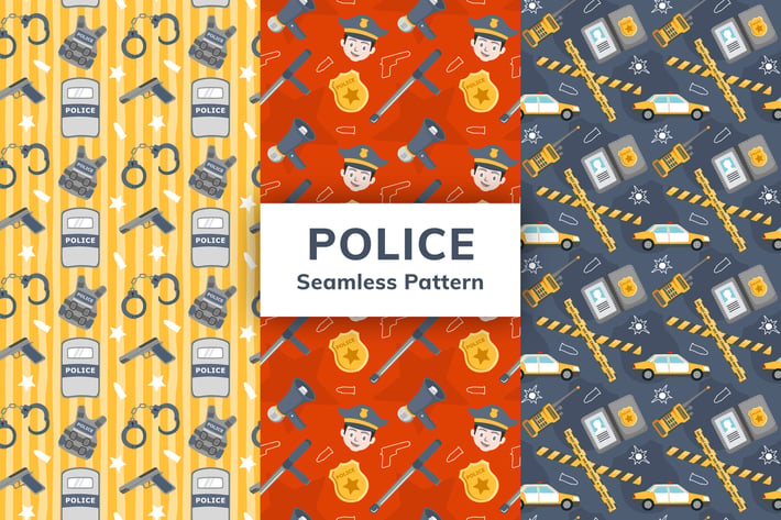 Police Seamless Pattern