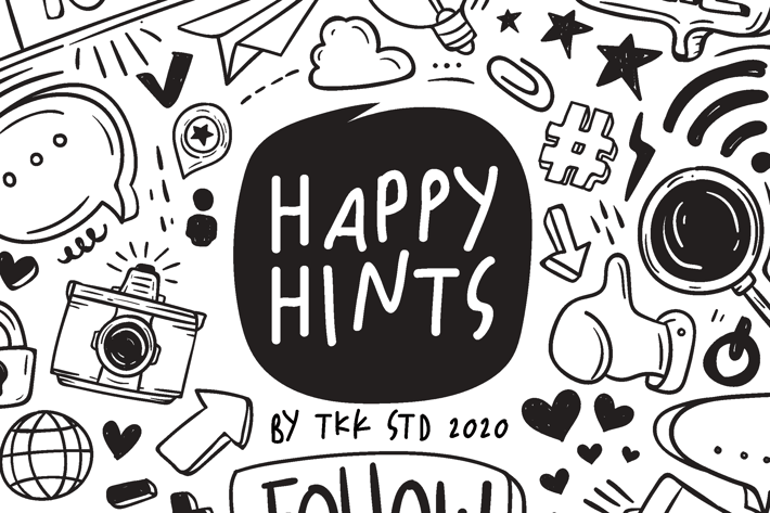 Happy Hints - kids doodle handwriting font