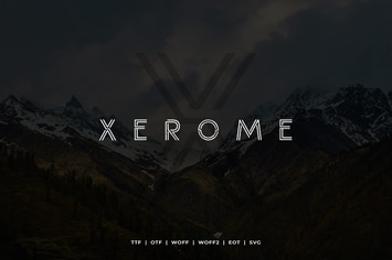 Xerome Display Typeface with Webfont