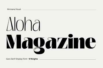 Aloha Magazine - Logo font