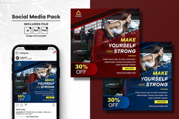 Fitness Training Social Media Post Template