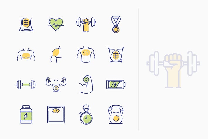 Healthy Lifestyle - Workout Icons - Outline Series
