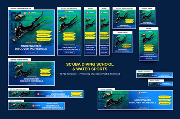 Scuba Diving School Banners Ad