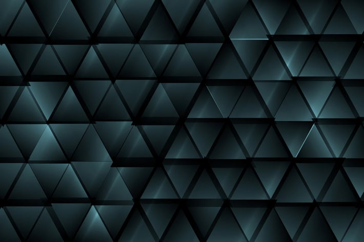 Dark blue abstract tech triangles background