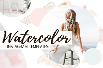 Watercolor Instagram Templates