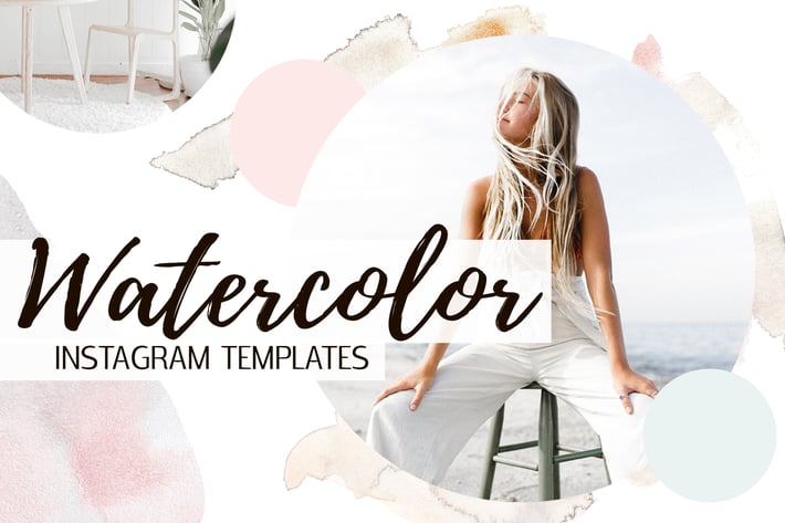 Watercolor Instagram Templates