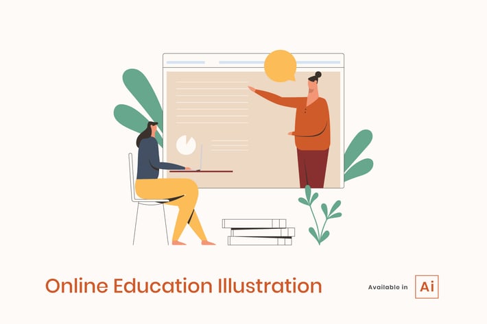 Online Education Illustration
