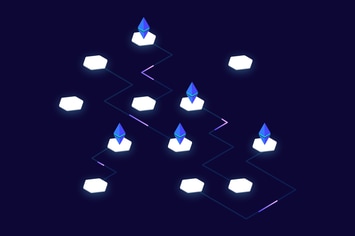 Blockchain Platform Isometric Illustration