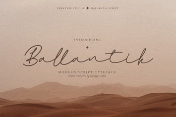 Ballantik Modern Monoline Script