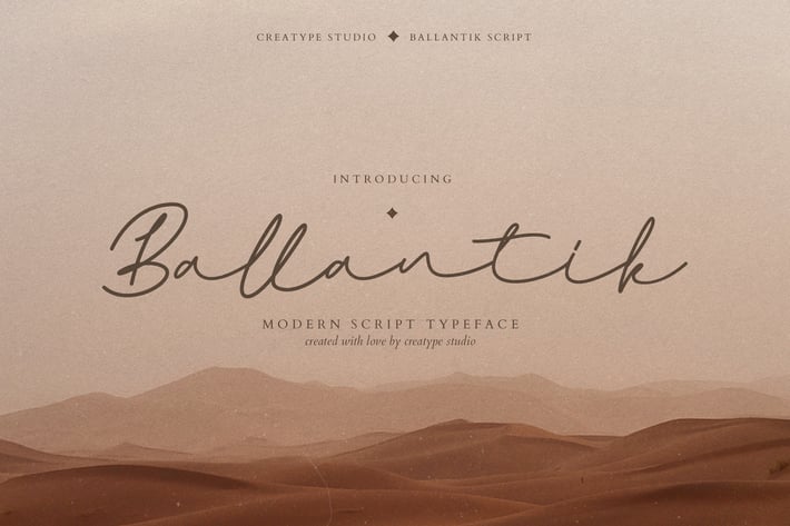Ballantik Modern Monoline Script
