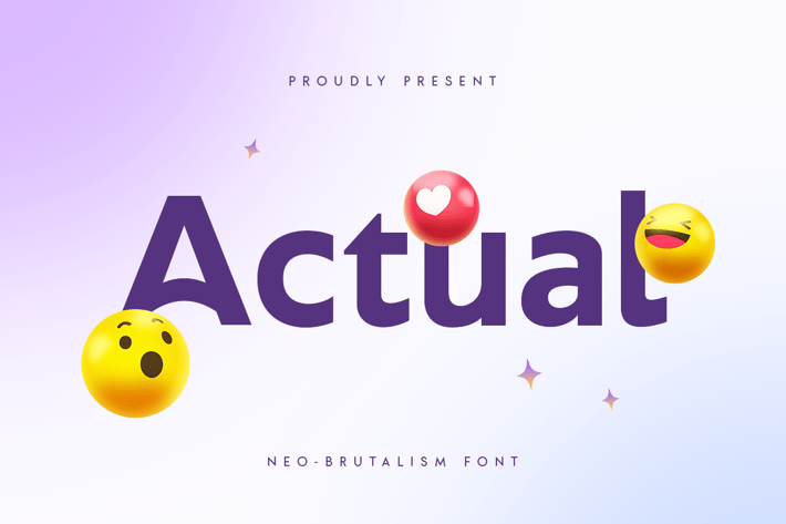 Actual - Neo-Brutalism Font