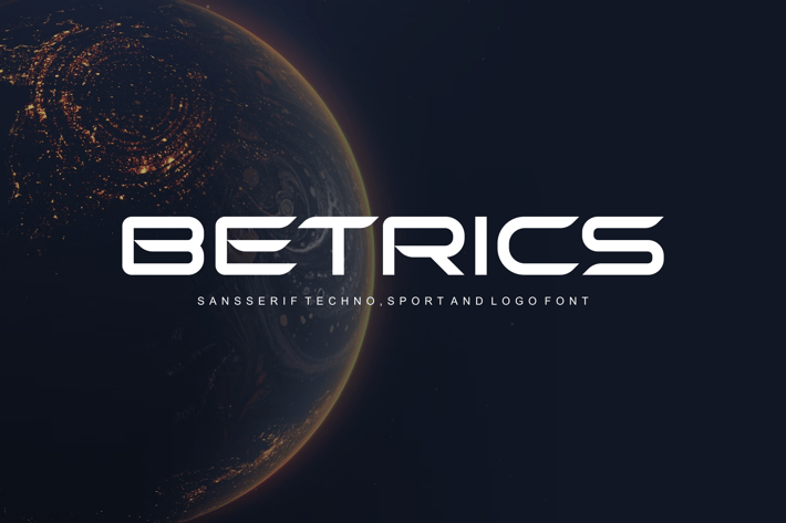 Betrics - Sans Serif Techno Sport and Logo Font