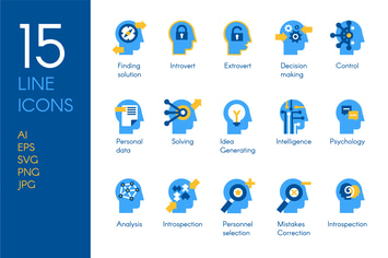 Brain Processes Icons Set