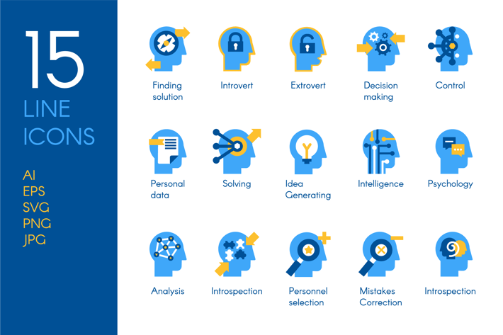 Brain Processes Icons Set