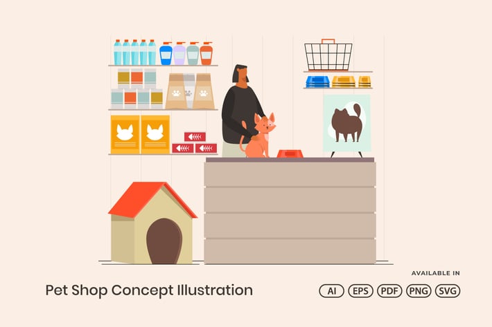 Pet Shop Concept Illustration