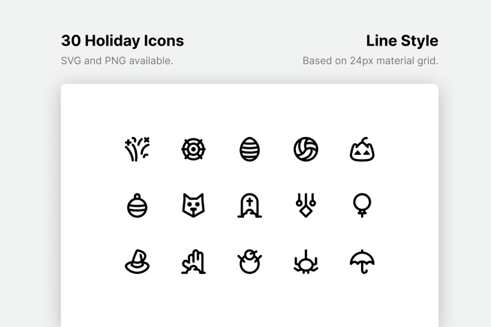Holiday Line Icons