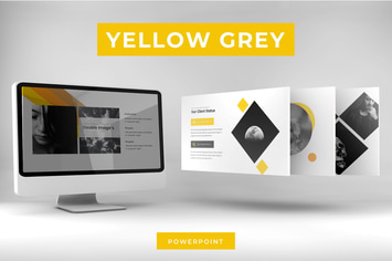 Yelow Grey  - Powerpoint Template