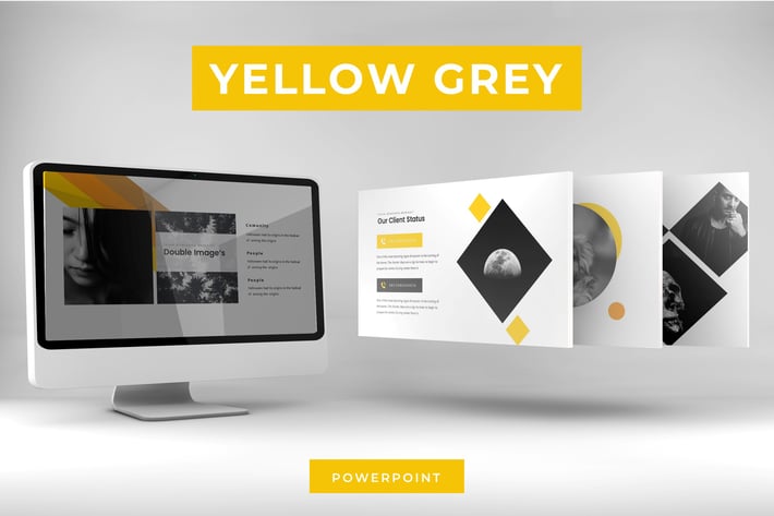 Yelow Grey  - Powerpoint Template