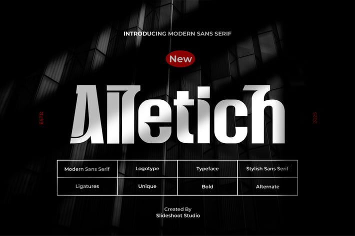 Alletich || Unique Modern Sans Serif Font