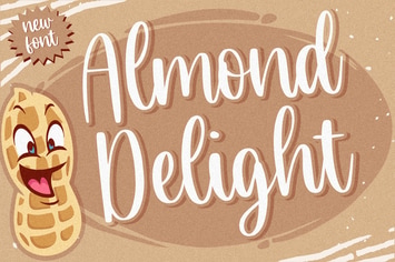Almond Delight - Modern Handwritten Logo Font
