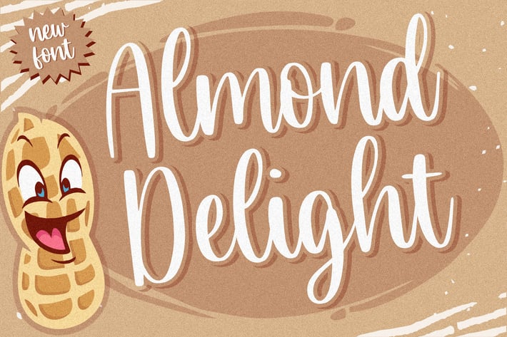 Almond Delight - Modern Handwritten Logo Font