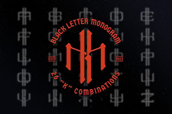 K Black Letter Monogram Logo Vol.3