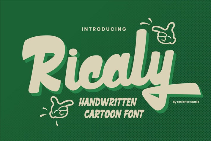 Ricaly - Handwritten Cartoon Font